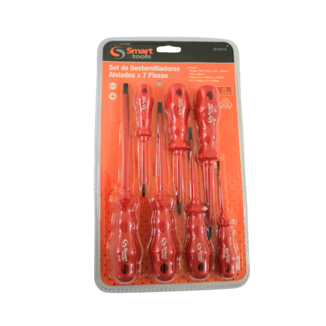 Juego De Destornilladores Aislados 7 Piezas Smart Tools