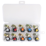 Kit de Potenciómetro Cónico Lineal WH148 10 Piezas 15MM 3 Pines 1K para Audio y Electrónica