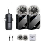 Pack microfonos x2 inalambricos con receptor para android/IOS