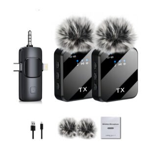 Pack microfonos x2 inalambricos con receptor para android/IOS