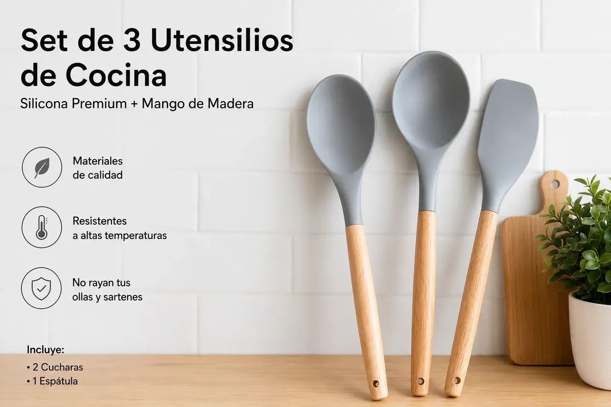Set Utensilios De Cocina 3 Piezas - Imagen 3