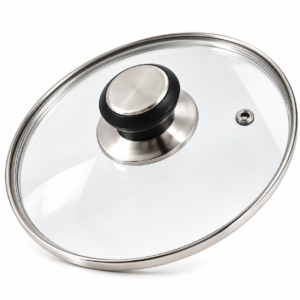 Tapa De Vidrio Para Olla Sartén 20 Cm Accesorio De Cocina Negro Vidrio